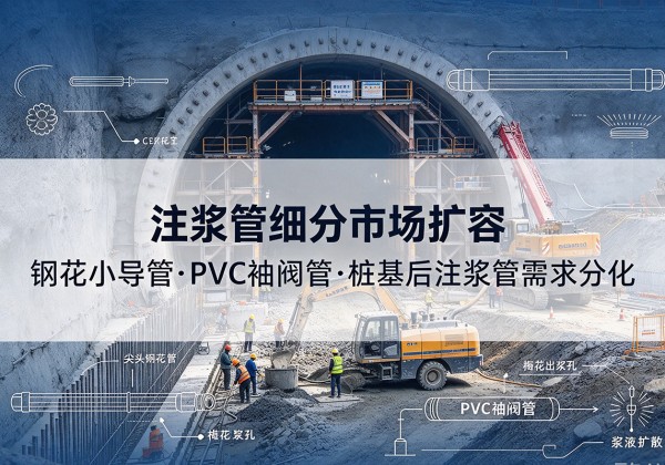 平陆注浆管细分市场扩容，隧道钢花小导管、PVC 袖阀管、桩基后注浆管需求分化